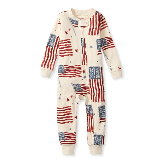 American Flag Organic Cotton Sleeper: 12M