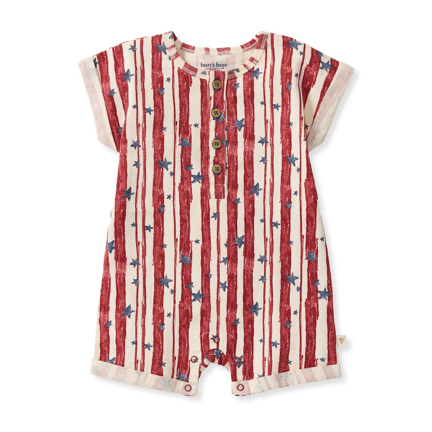 Stars & Stripes Baby Boy Romper: 12M