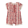 Stars & Stripes Baby Boy Romper: 6-9M