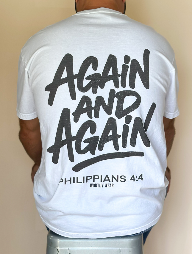 Rejoice Again and Again Tee: White / XL