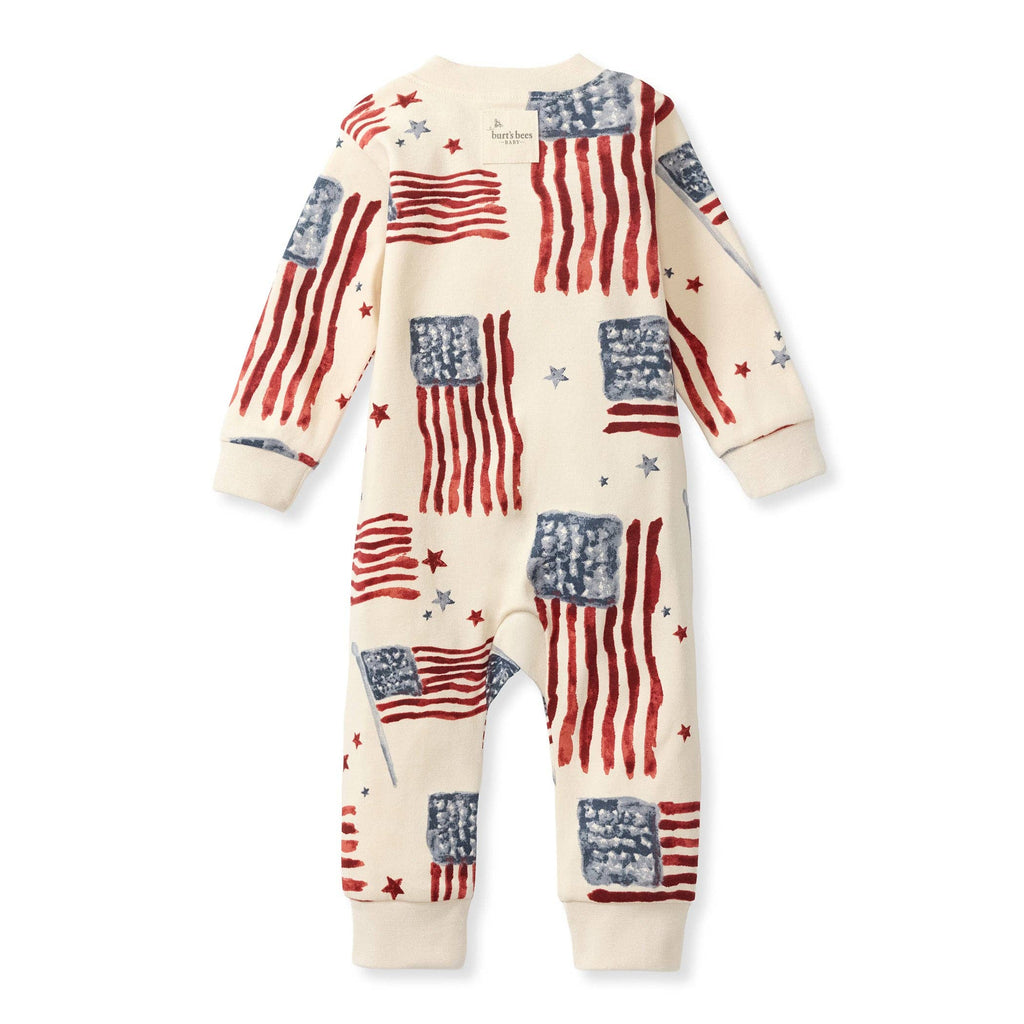 American Flag Organic Cotton Sleep & Play: 6-9M