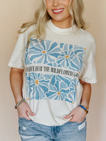 Consider The Wildflowers Tee: Ivory / L
