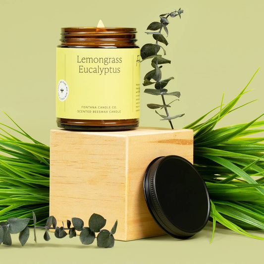 Lemongrass Eucalyptus Beeswax Candle