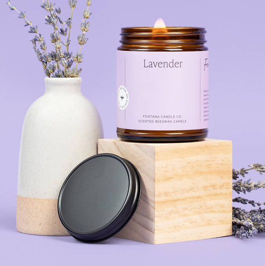 Lavender Beeswax Candle