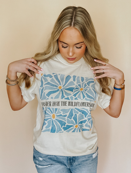 Consider The Wildflowers Tee: Ivory / L