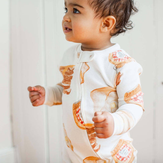 French Toast Sleep & Play: Eggshell / Preemie