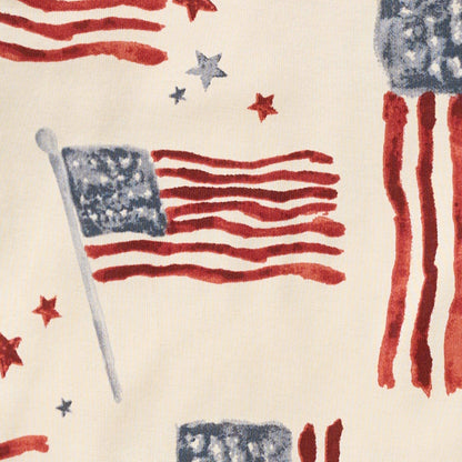 American Flag Organic Cotton Sleeper: 12M