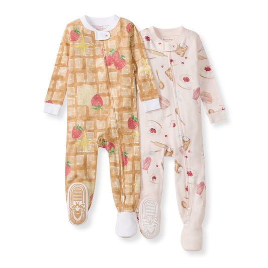 Waffle & Cheesecake Sleeper 2 Pack: Whole Wheat / 18 Months