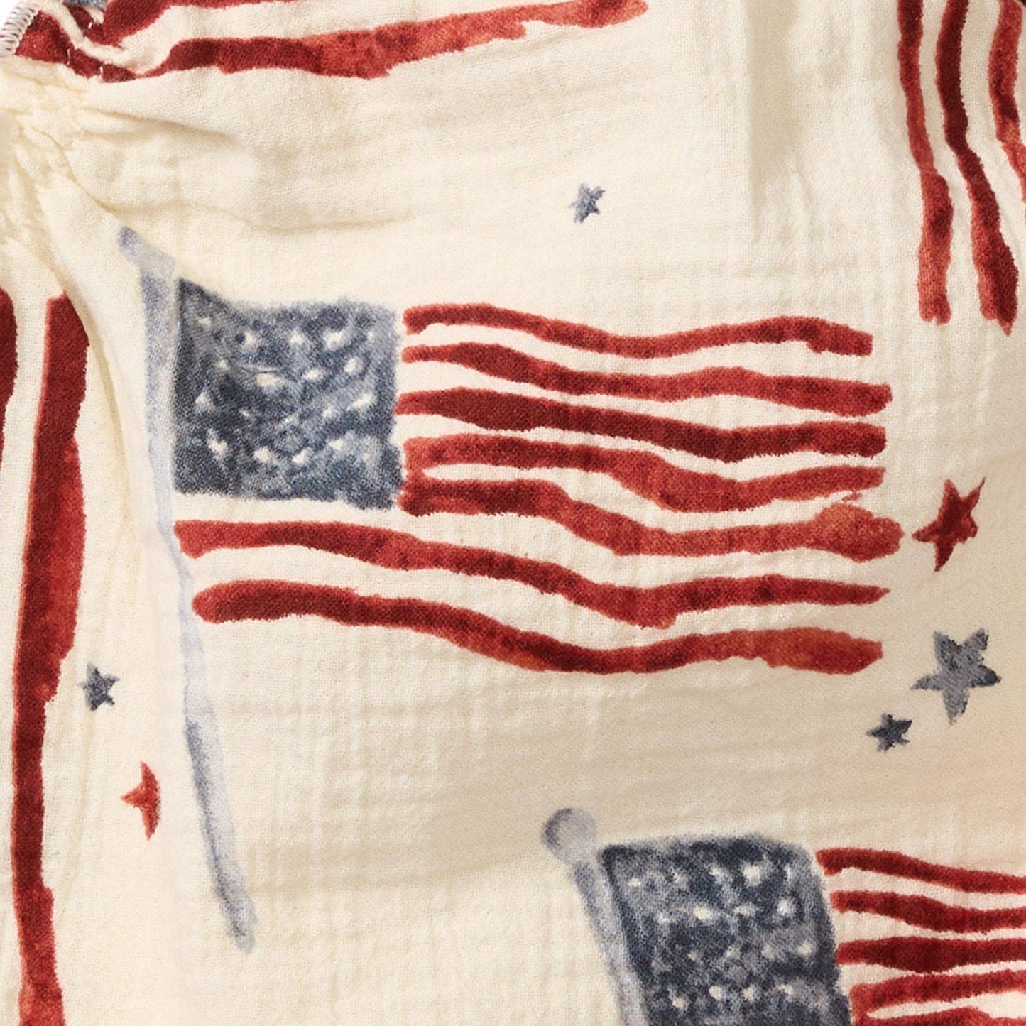 American Flag Baby Girl Bubble Romper: 12M