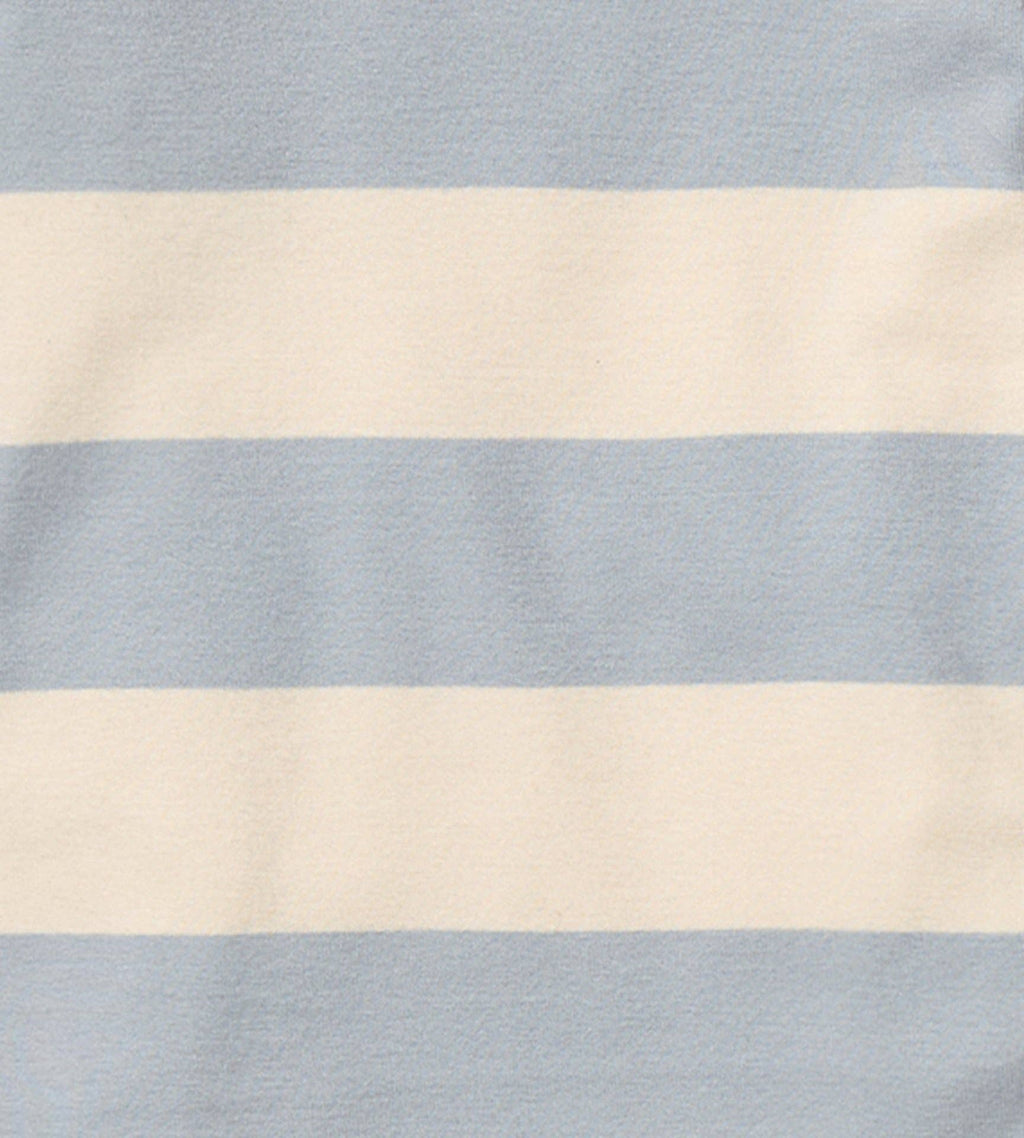 Rugby Stripe Organic Cotton Sleep & Play - Quarry: Quarry / 6-9 Months