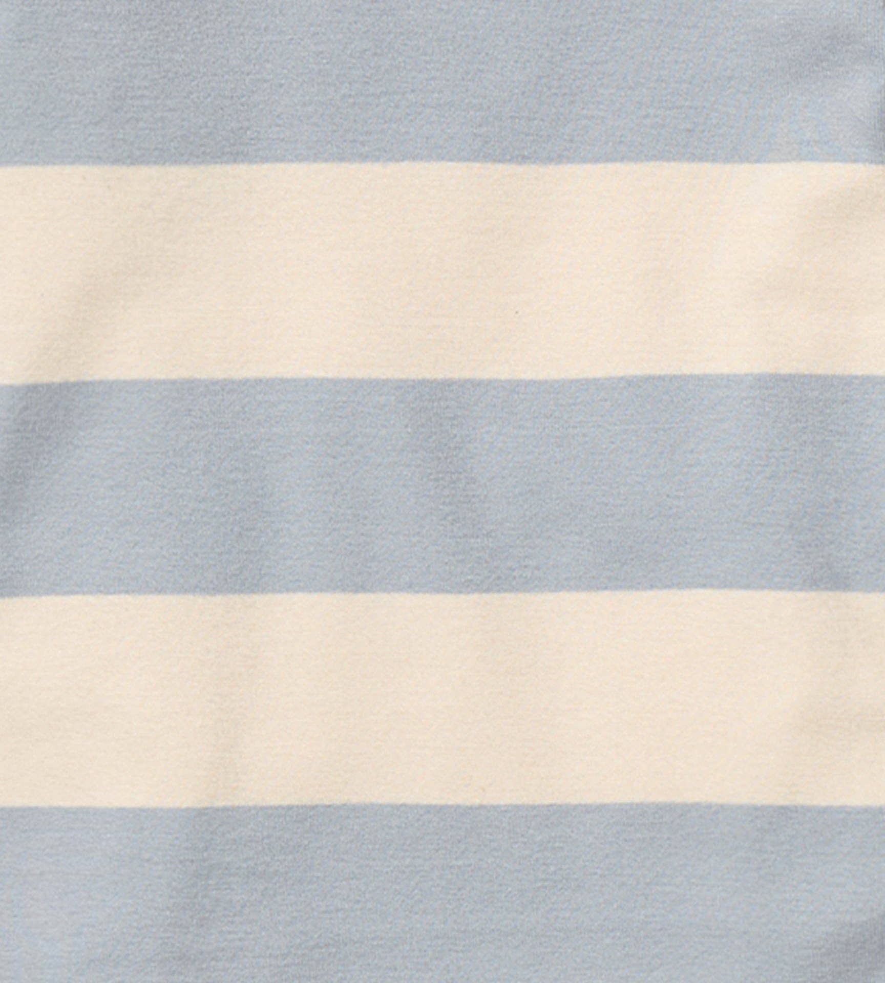 Rugby Stripe Organic Cotton Sleep & Play - Quarry: Quarry / 6-9 Months
