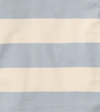 Rugby Stripe Organic Cotton Sleep & Play - Quarry: Quarry / 6-9 Months